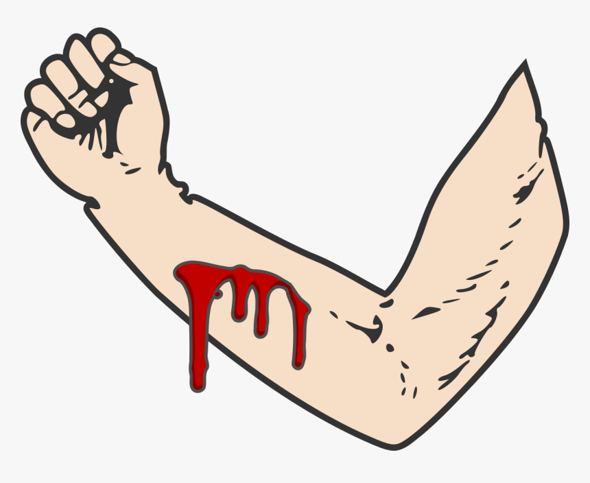Transparent Blood Cut Png - Bloody Arm Cartoon, Png Download, Free Download