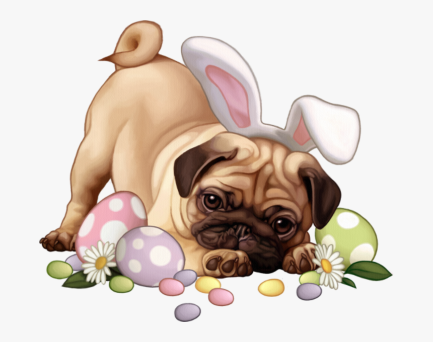 Happy Easter Pug, HD Png Download, Free Download