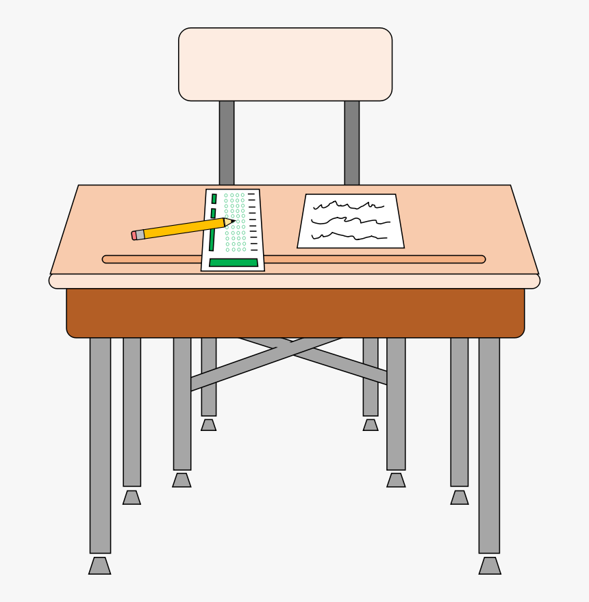 28 Collection Of Desk Clipart Free - Classroom Desk Clipart, HD Png Download, Free Download