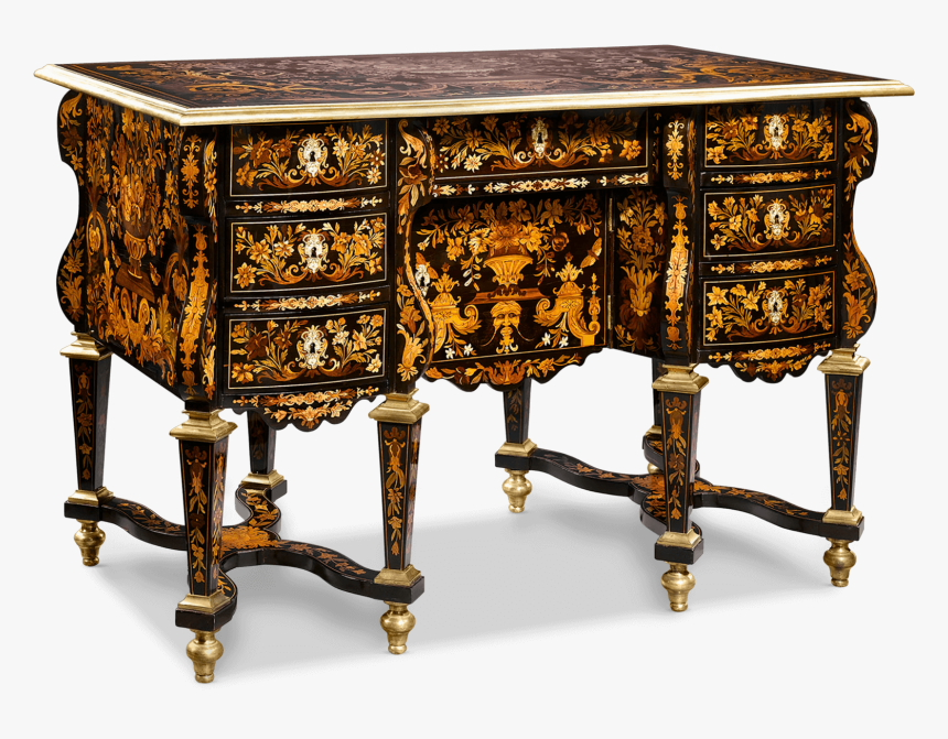 The Rothschild Desk Attributed To Pierre Golle - Antique Furniture, HD Png Download, Free Download