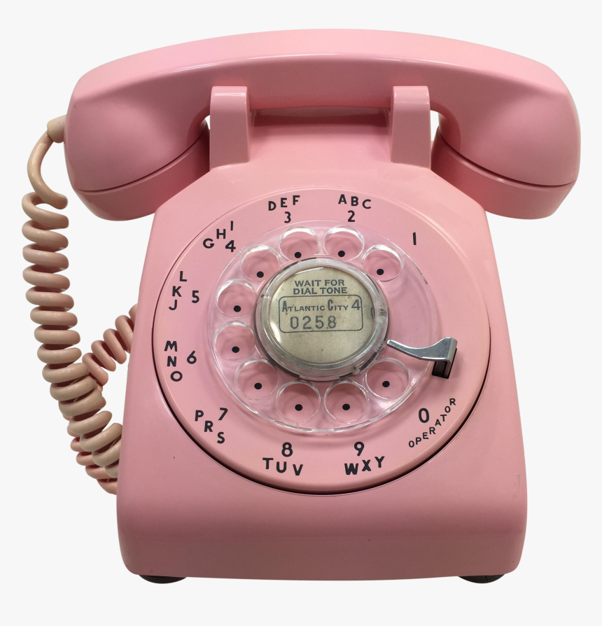 Pink 1964 Date Matched Rotary Dial Desk Phone - Rotary Phone Transparent Background, HD Png Download, Free Download