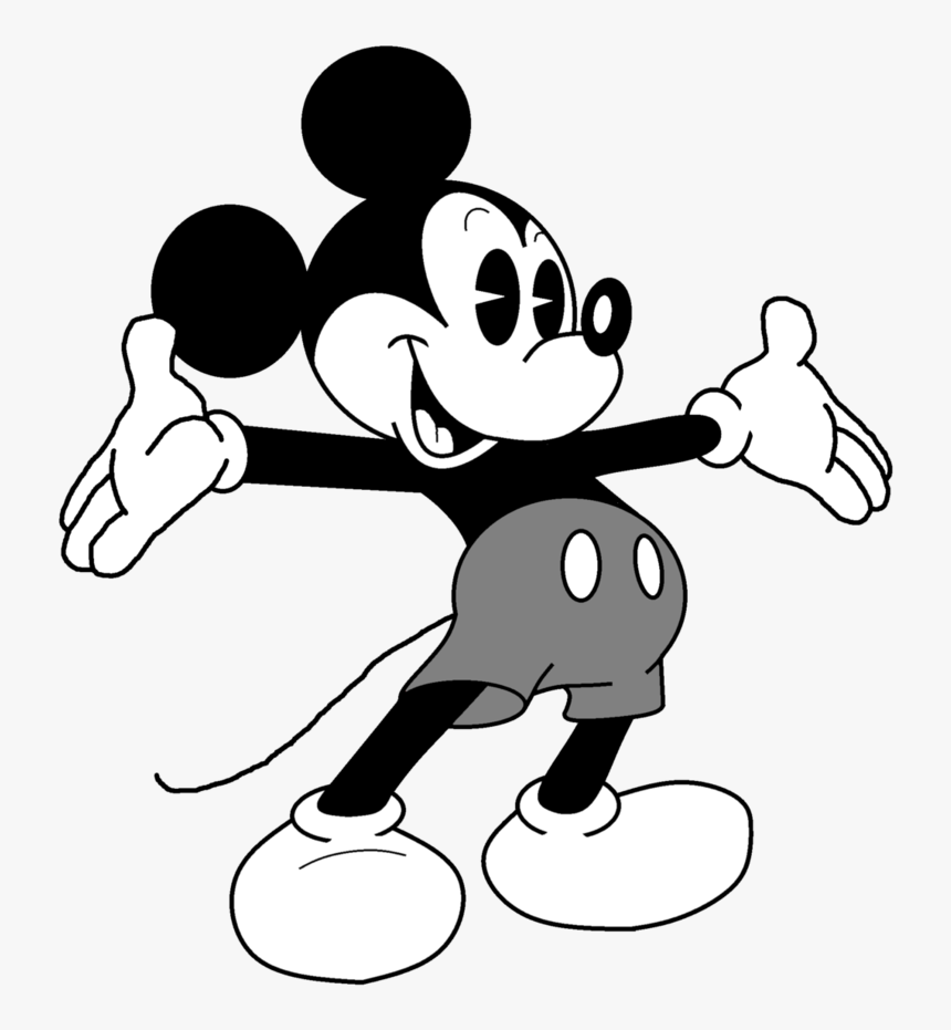 Mickey Mouse Png Black And White - Transparent Background Mickey Mouse Clipart, Png Download, Free Download