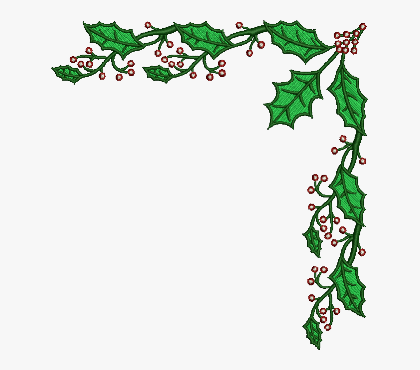 Christmas Mistletoe Border - Clip Art Christmas Borders, HD Png Download, Free Download