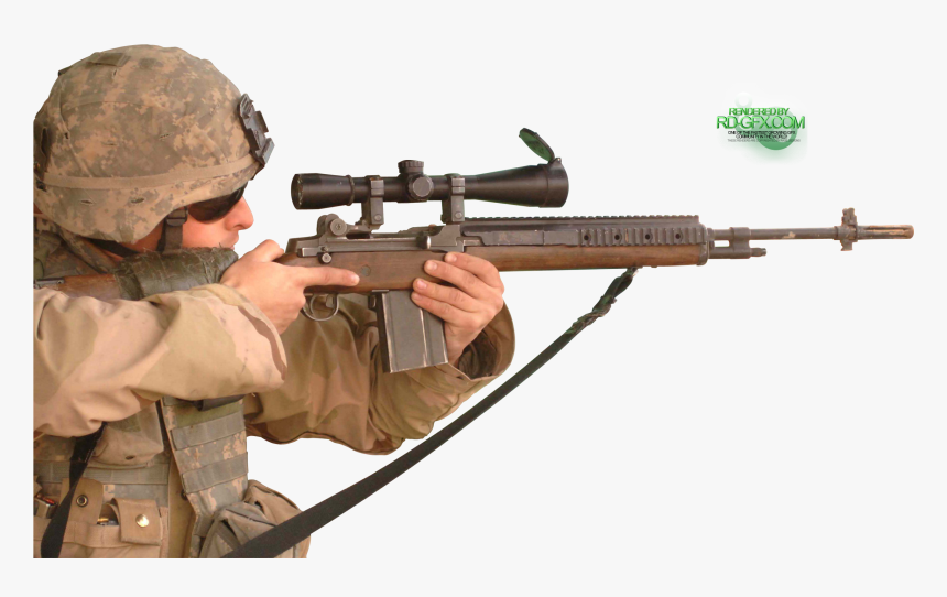 Army Dress Png Hd - Army With Gun Png, Transparent Png, Free Download