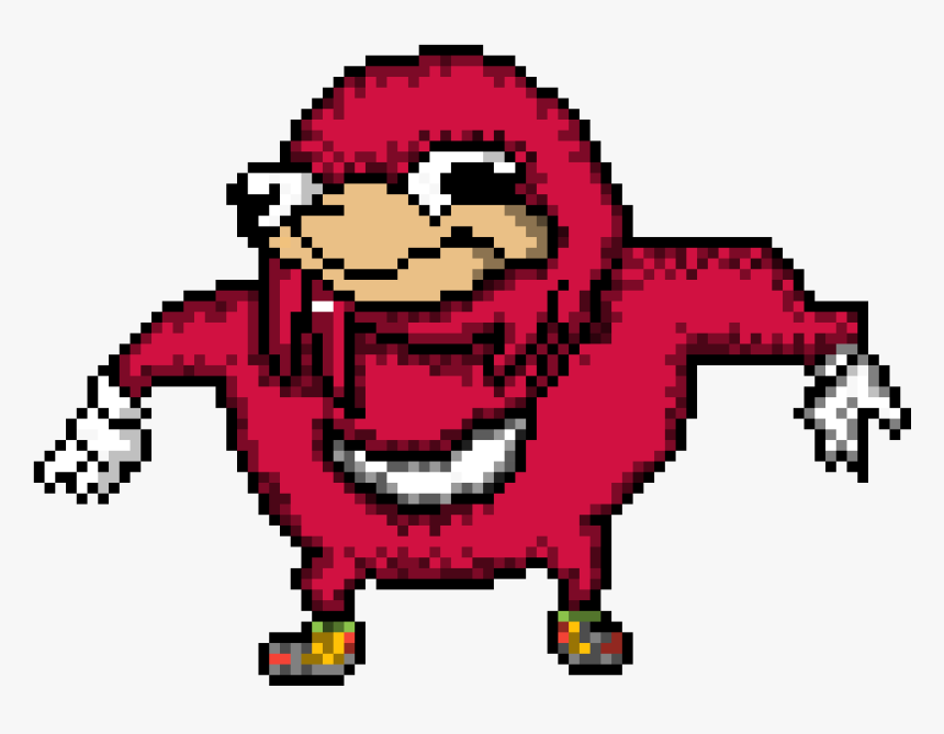 Ugandan Knuckles Minecraft Pixel Art, HD Png Download, Free Download