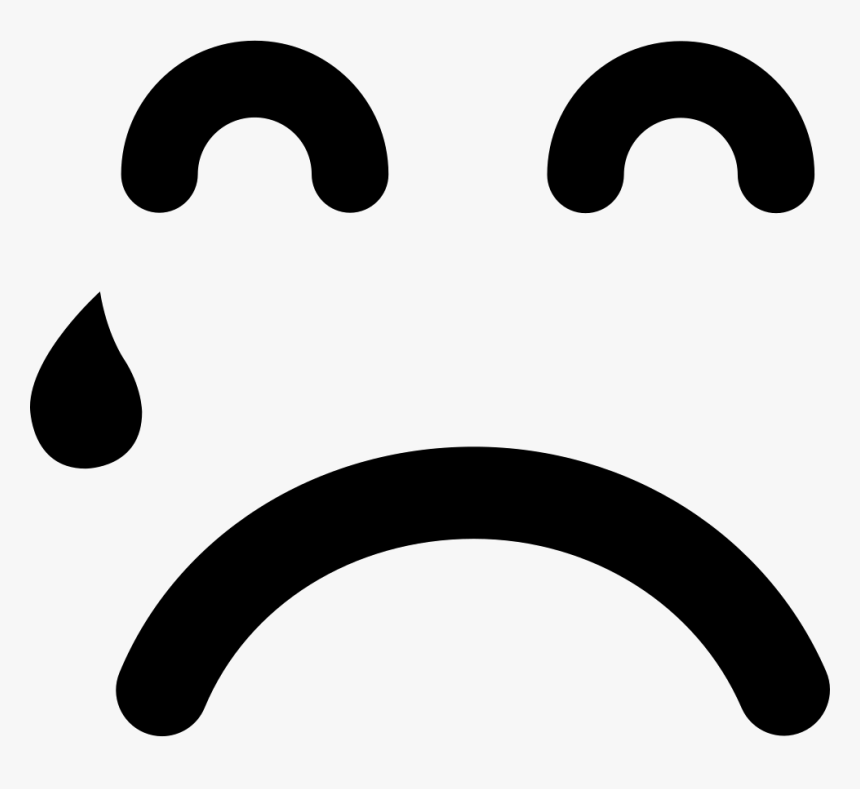 Teardrop Falling On Sad Emoticon Face - Teardrop Psd, HD Png Download, Free Download