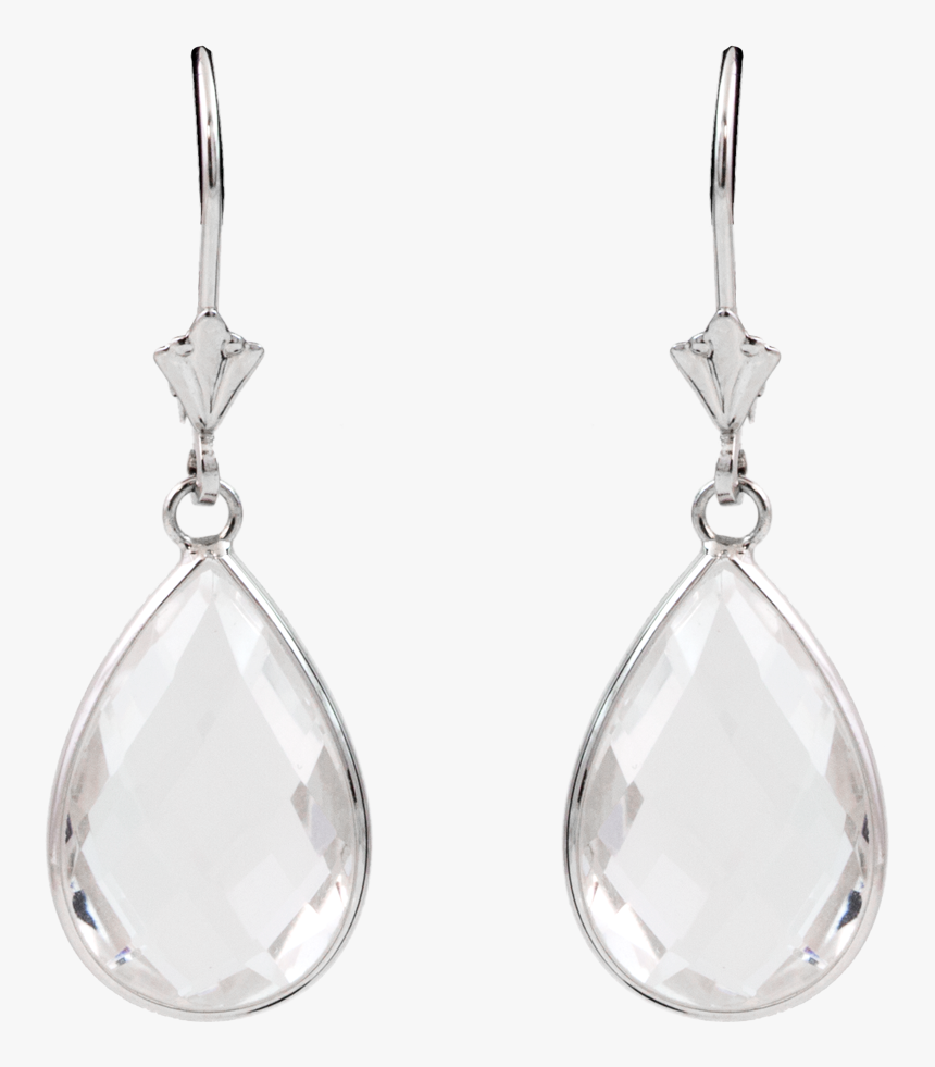 14k White Gold Tear Drop Earrings, HD Png Download, Free Download