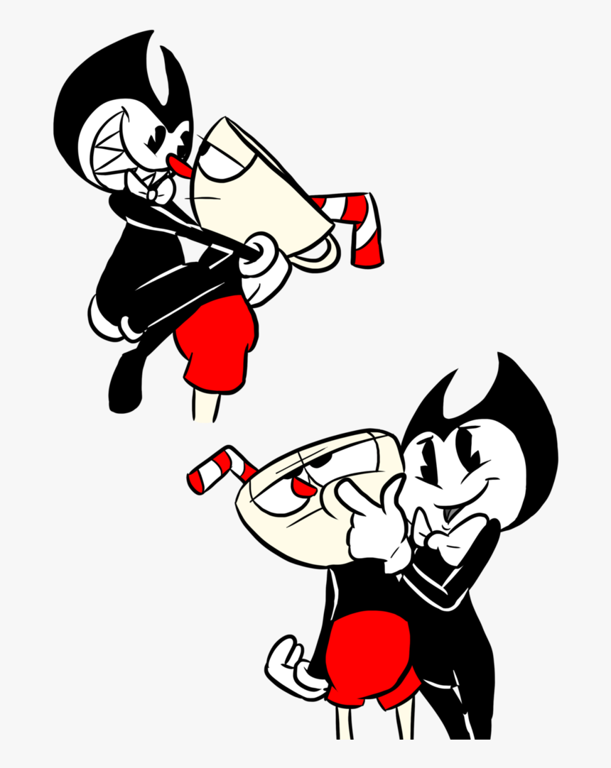 Clipart Free Download Battle Drawing Ink - Draw Bendy Vs Cuphead, HD Png Download, Free Download