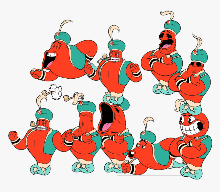 A Collection Of Djimmis - Cuphead Frames Of Animation, HD Png Download, Free Download