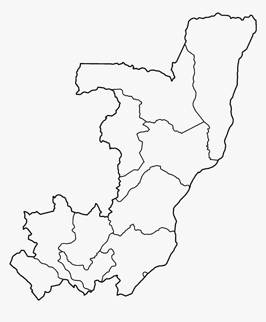 Congo Regions Blank - Blank Map Of The Republic Of Congo, HD Png Download, Free Download