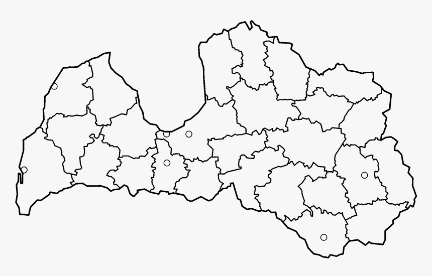 Latvia Districts Blank - Blank Map Of Latvia, HD Png Download, Free Download