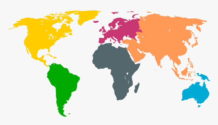 Clip Art Library Library World Svg Continent - World Map Continents Svg, HD Png Download, Free Download