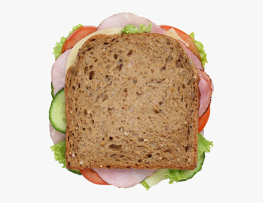 Brown-bread - Sandwich Top View Png, Transparent Png, Free Download