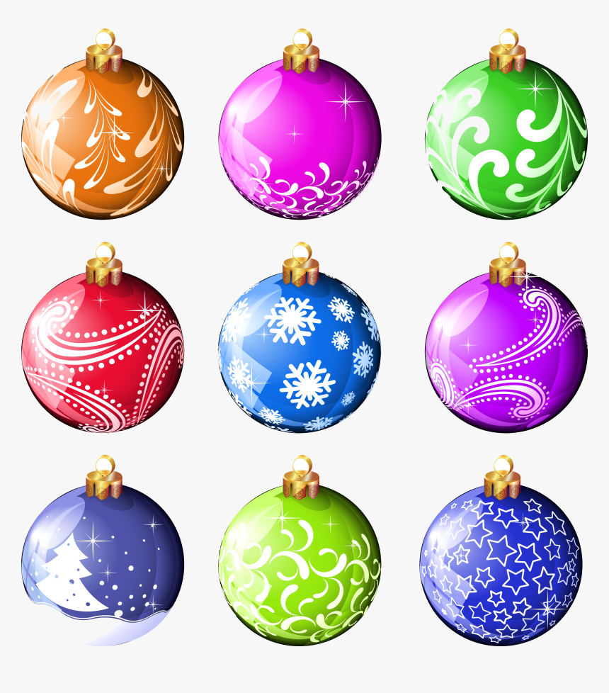 Christmas Ornament Clip Art Retro Ornaments Clipart, HD Png Download, Free Download