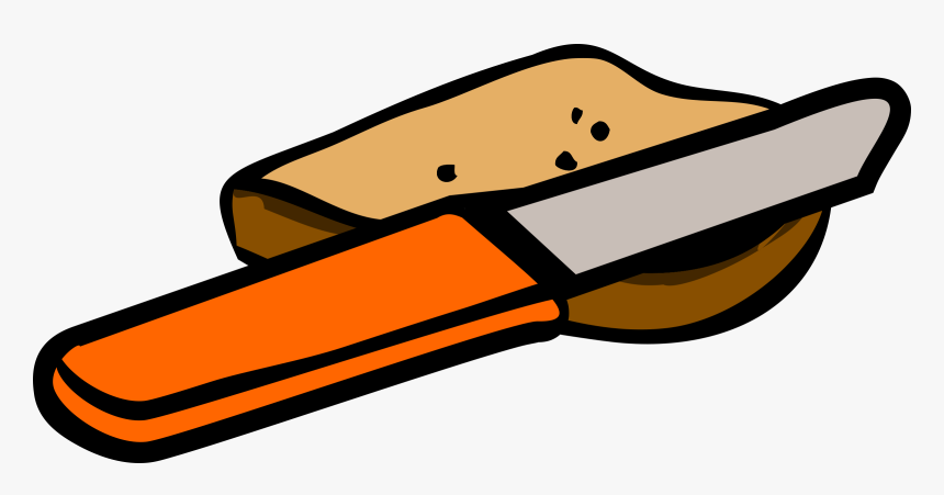 Knife And Piece Of Bread Clip Arts - Bread, HD Png Download, Free Download