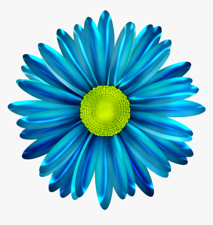 Blue Flower Clipart Blue Daisy - Blue Daisy Flower Clipart, HD Png Download, Free Download