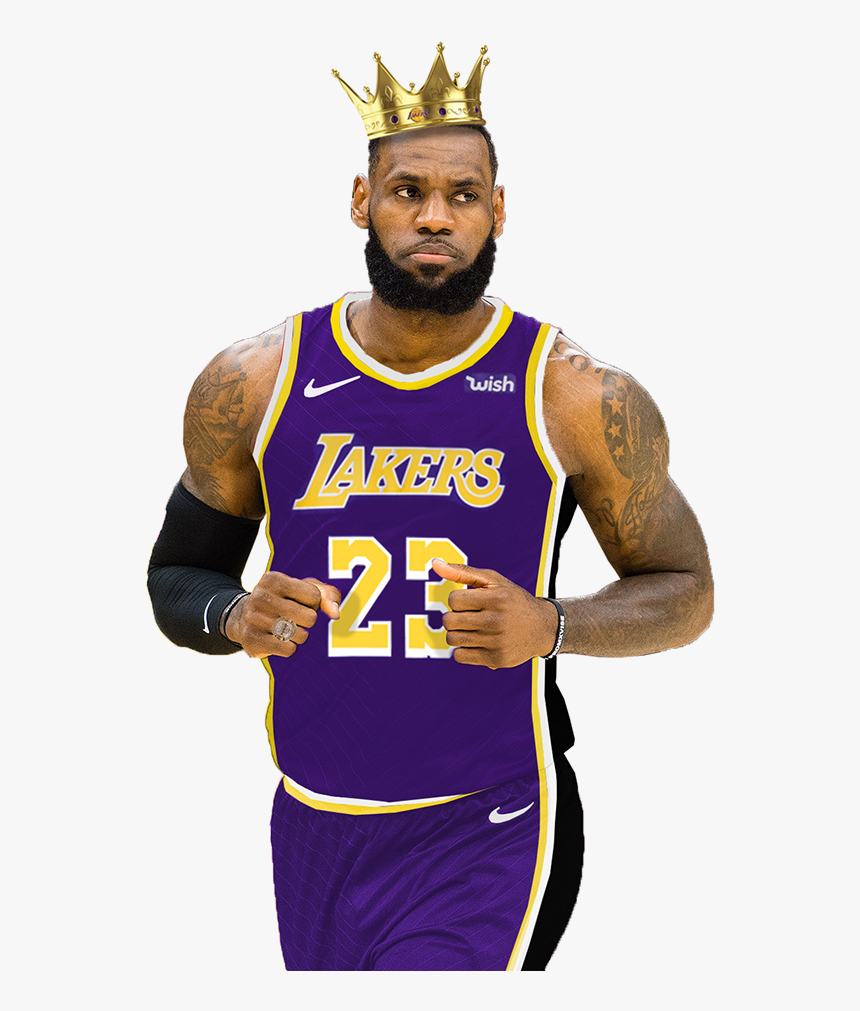 Of Lebron James In The Brand New Los Angeles Lakers - Lebron James White Background Lakers, HD Png Download, Free Download