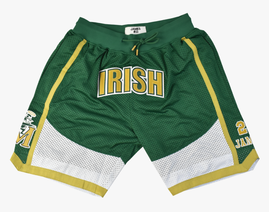 Lebron James Fighting Irish Front Logo Basketball Shorts - Irish Front Logo Shorts, HD Png Download, Free Download