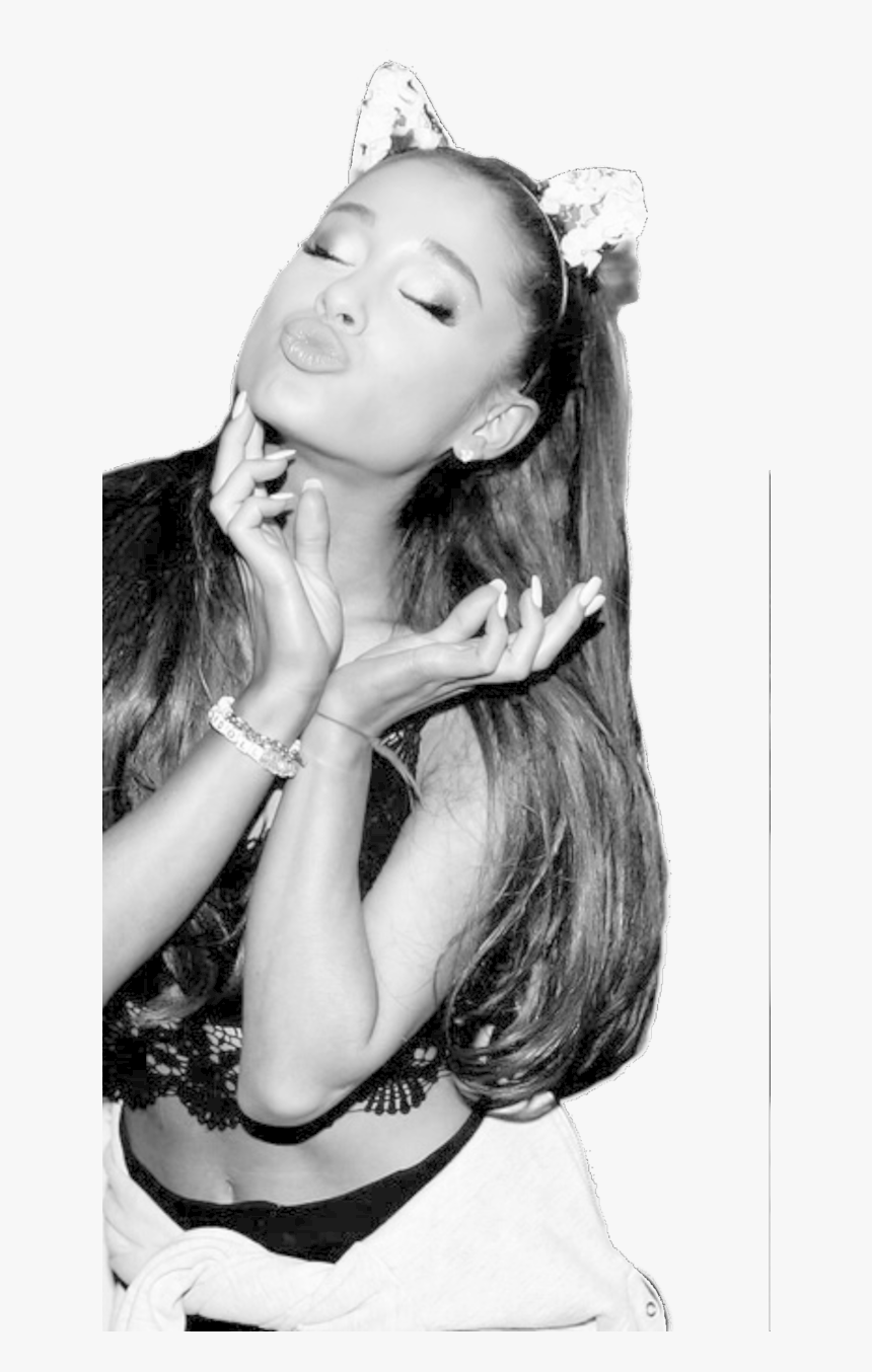 Ariana, Grande, And Arianagrande Image - Ariana Grande Png Black White, Transparent Png, Free Download