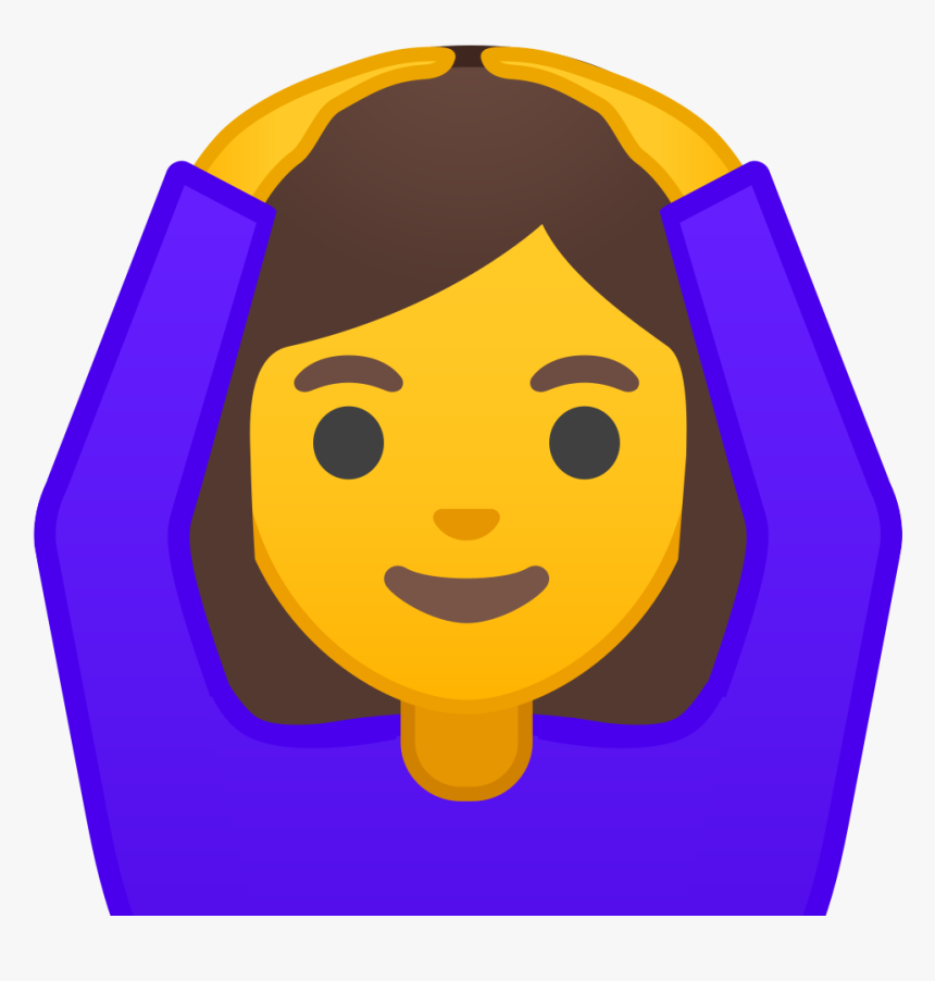 Woman Gesturing Ok Icon - Hand Raise Emoji, HD Png Download, Free Download