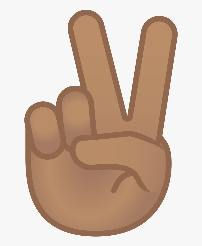 Victory Hand Medium Skin Tone Icon - Emoji Victory Hand Png, Transparent Png, Free Download