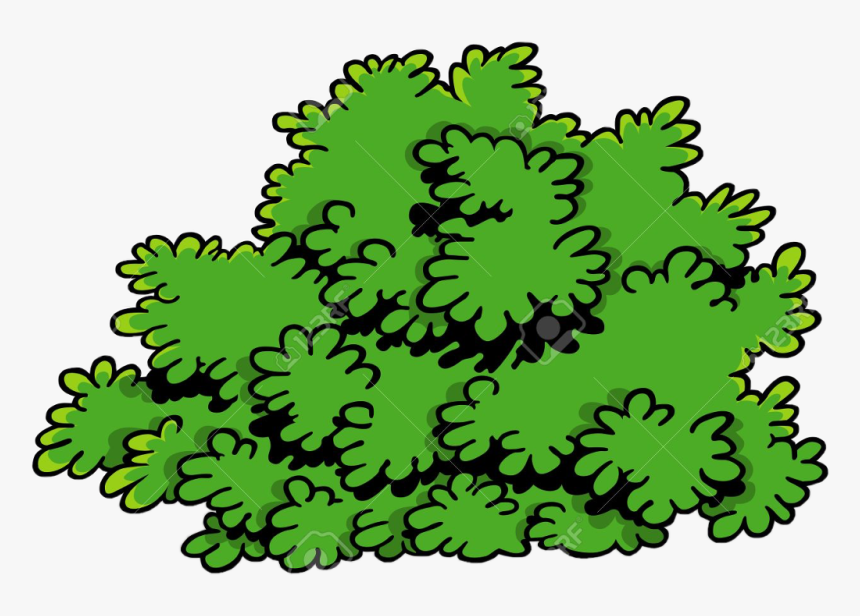 Transparent Shrub Clipart - Cartoon Bush Plant, HD Png Download, Free Download