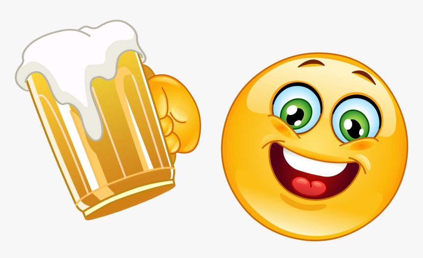 Beer Emoji Png - Smiley Face, Transparent Png, Free Download