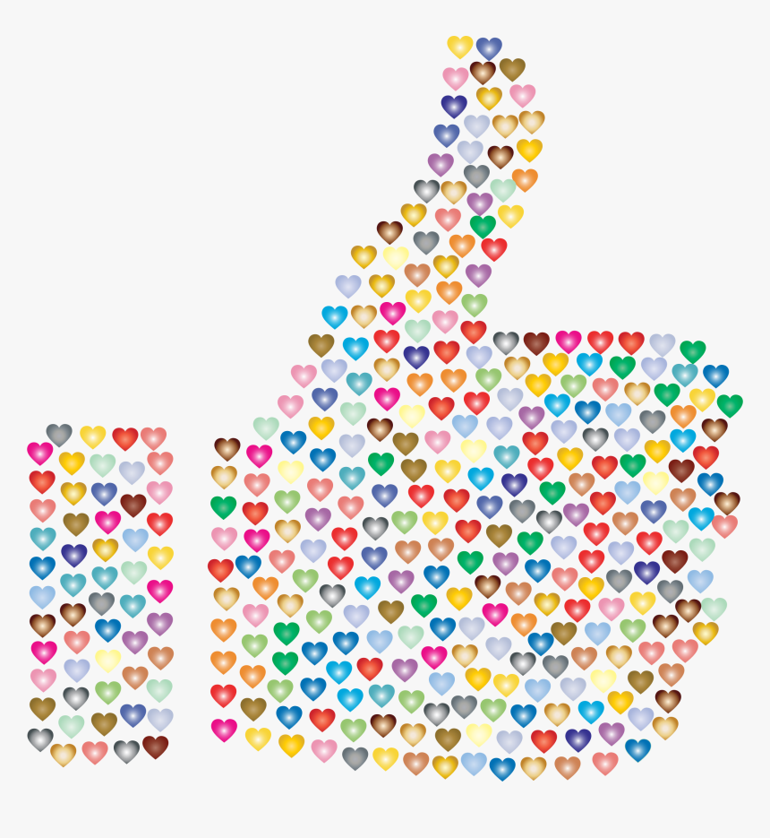 Thumbs Up Background Png - Rainbow Thumbs Up Transparent, Png Download, Free Download