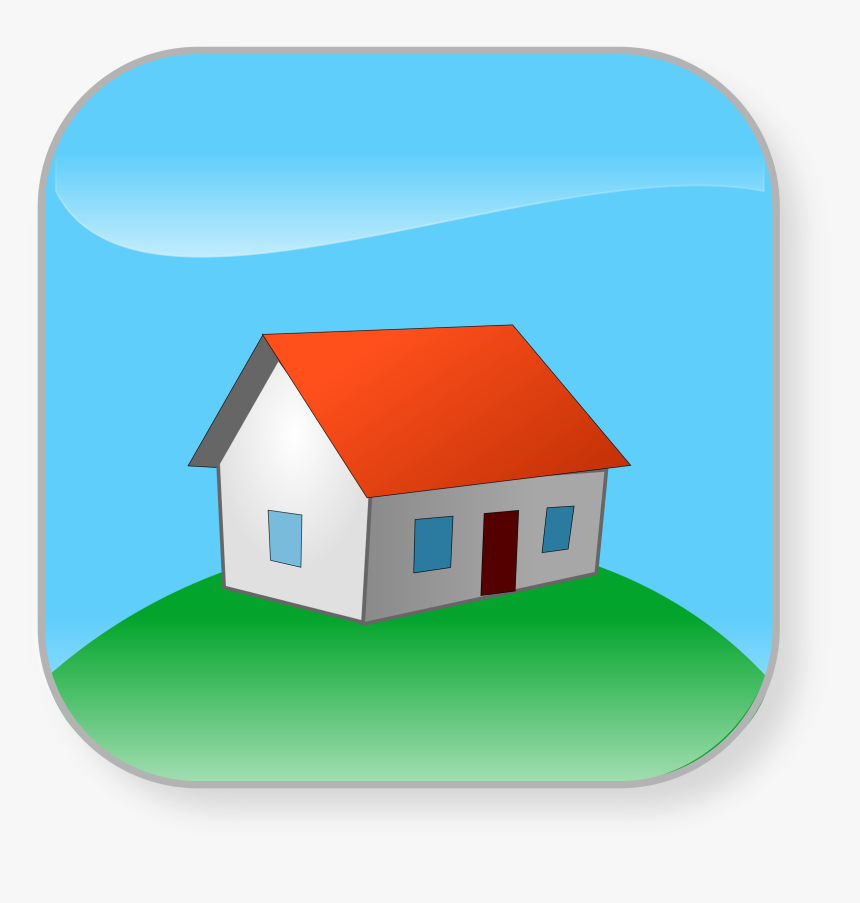 Home Clip Arts - House On Hill Clipart Transparent, HD Png Download, Free Download