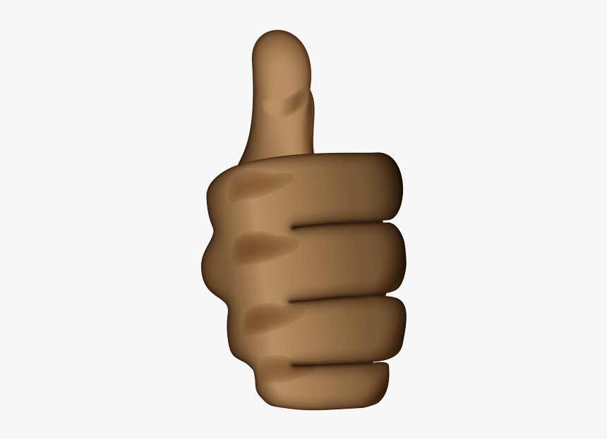 Emoji Thumbs Up Brown Png, Transparent Png, Free Download