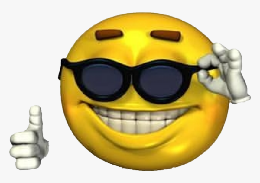 Ironicmeme Ironic Png Sunglasses Emoji Smileyface Ironic Meme Smiley Face Transparent Png Kindpng