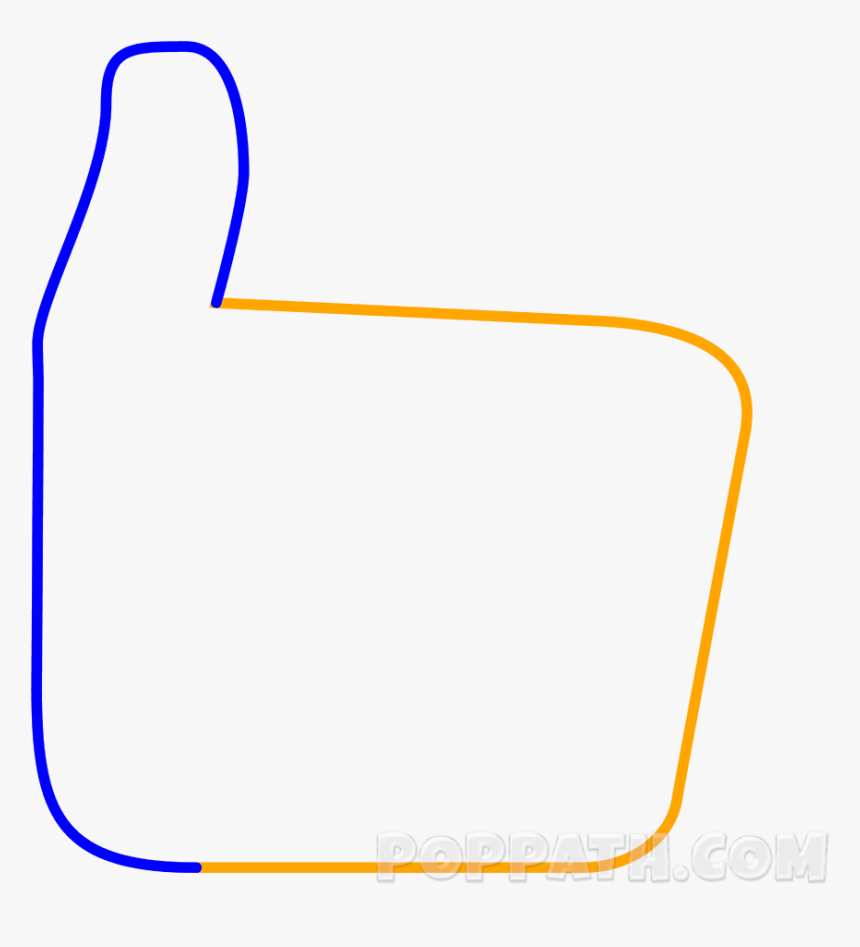 Clip Art Emoji Pop Path - Draw A Thumbs Up Emoji Step By Step, HD Png Download, Free Download