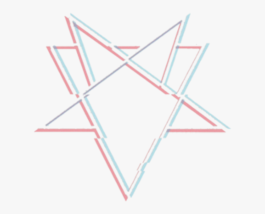 #pentagram #glitchy #glitch #glitcheffect #effects - Triangle, HD Png Download, Free Download