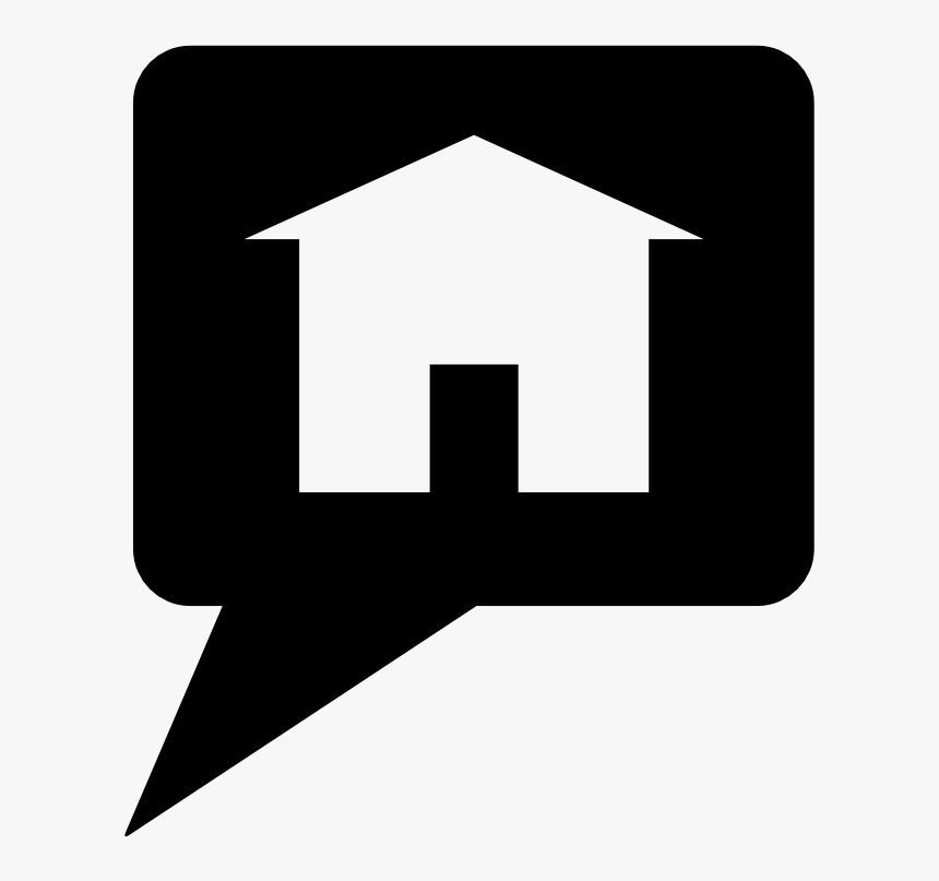 Clipart - House - House In Speech Bubble, HD Png Download, Free Download