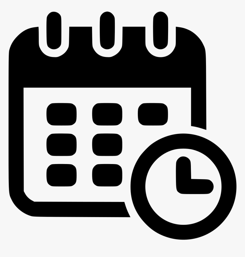 Calendar Clock Comments - Transparent Background Date And Time Icon, HD Png Download, Free Download