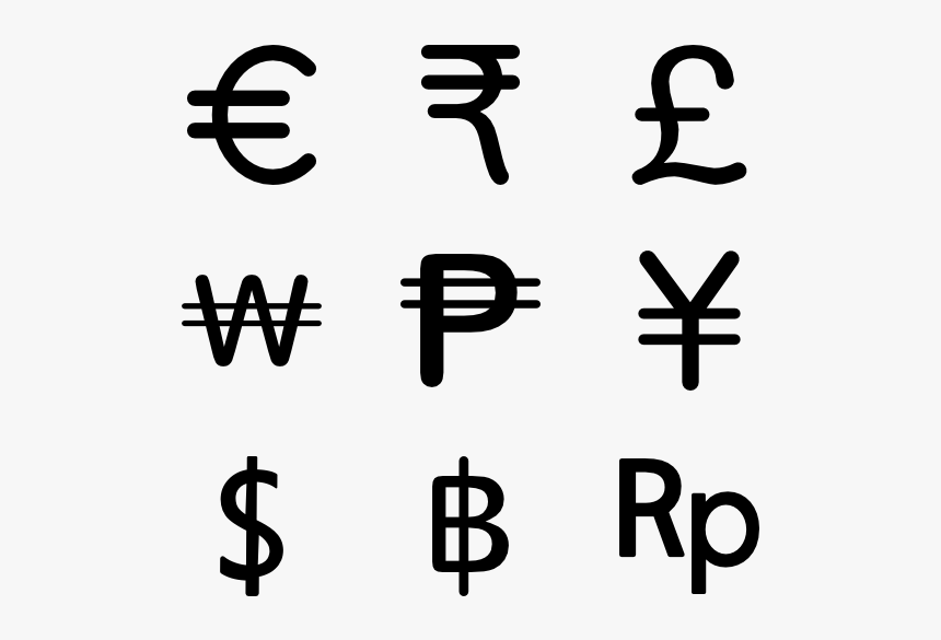 Currency Icons Fill - Calligraphy, HD Png Download, Free Download