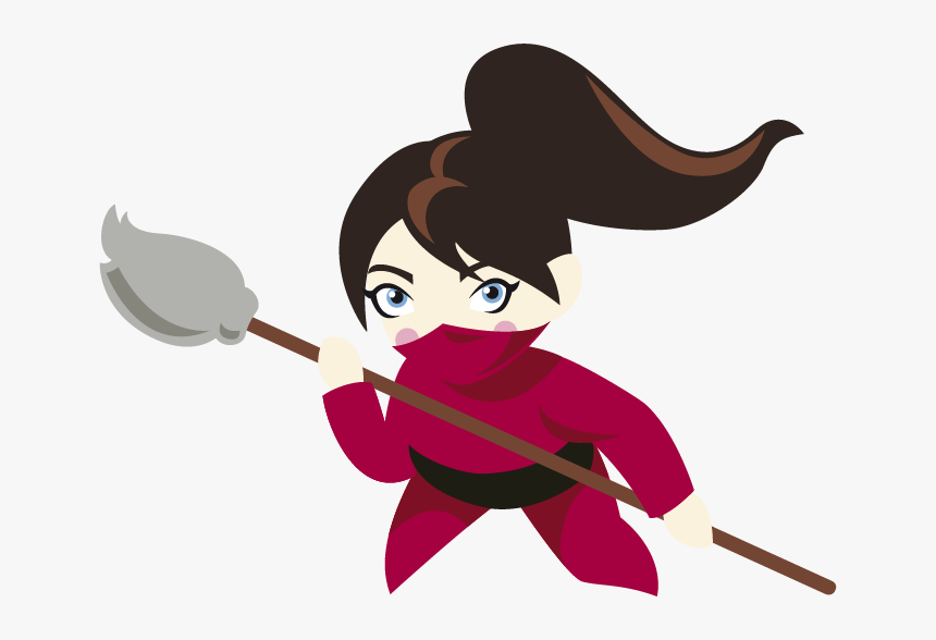 Transparent Cartoon Ninja Png - Cleaning Ninja Animated, Png Download, Free Download