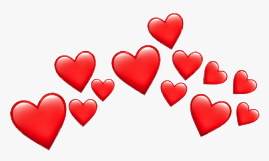 #red #heart #filter #hearts #redheart #emoji - Heart Crown Png, Transparent Png, Free Download