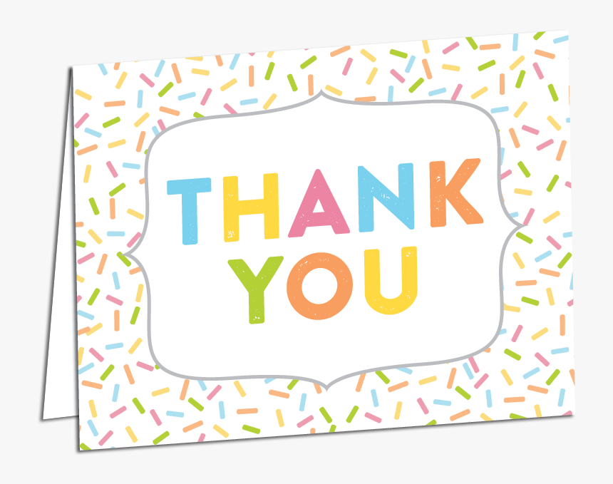 Sprinkle Thank You Card Printed Envelope Png You Sprinkle - Pride Thank You, Transparent Png, Free Download