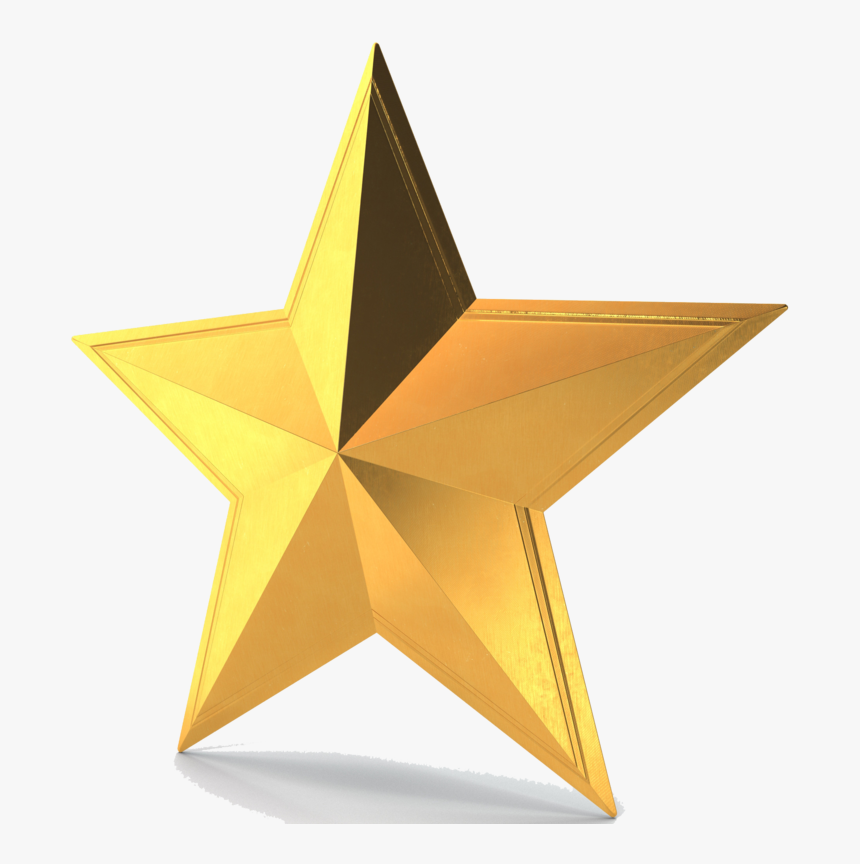 3d Gold Star Png Pic - 3d Gold Star Png, Transparent Png, Free Download