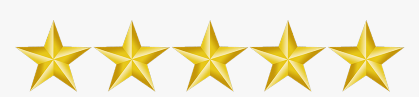 5 Gold Star Png - 5 Star Rating Png, Transparent Png, Free Download