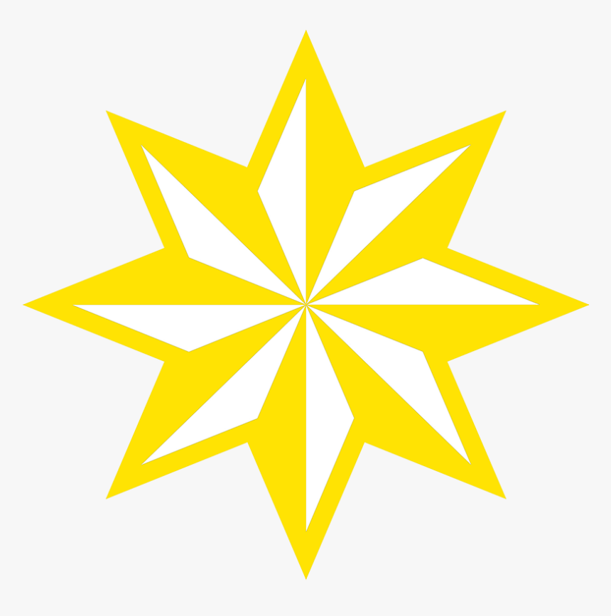 8 Pointed Star Png - 8 Point Star Gold, Transparent Png, Free Download