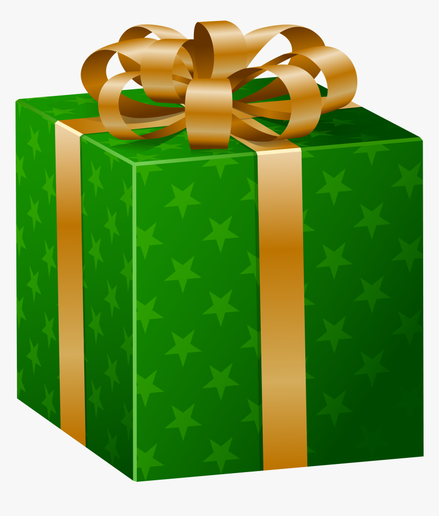 Transparent Green Christmas Ribbon Png - Green Gift Box Clipart, Png Download, Free Download