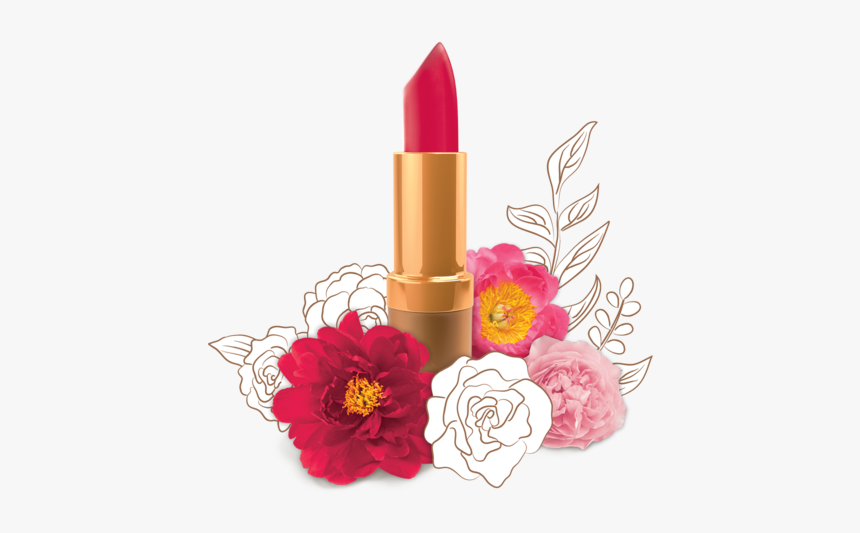 Makeup And Flowers Drawing, HD Png Download, Free Download