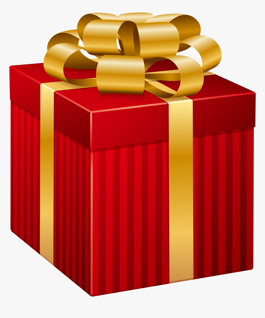 Red Striped Gift Png - Gift Box Clipart Png, Transparent Png, Free Download