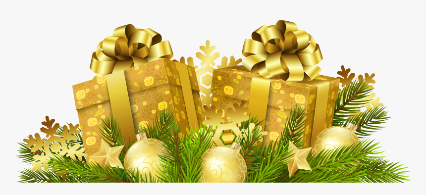 Christmas Gifts Decoration Transparent Png Clip Art - Transparent Background Christmas Gift Png, Png Download, Free Download