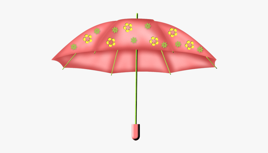 Pink Flower Umbrella Png - Caricatura De Un Paraguas, Transparent Png, Free Download