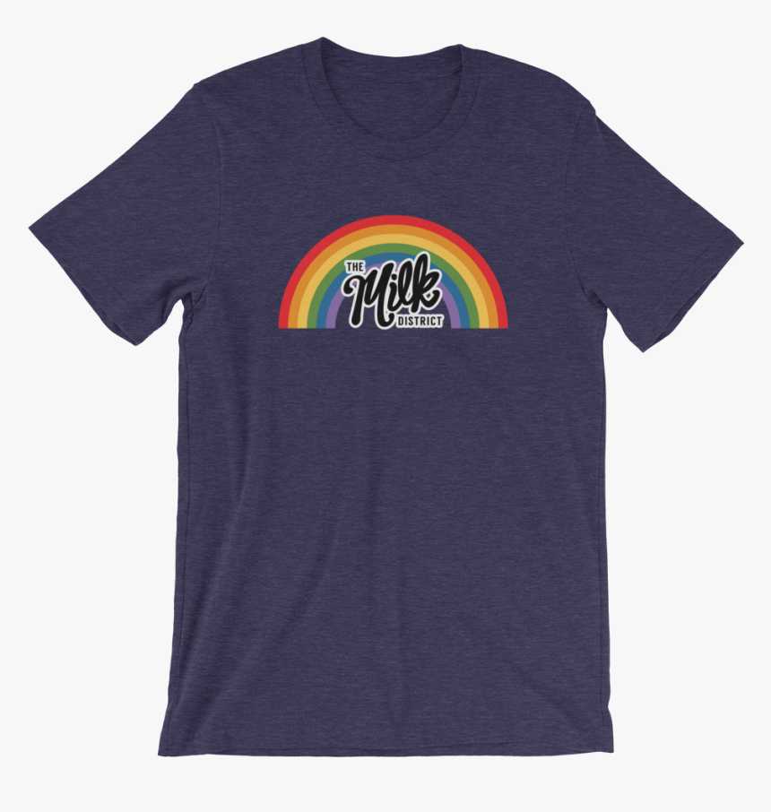 Milk Pride Mockup Front Wrinkled Heather Midnight Navy, HD Png Download, Free Download