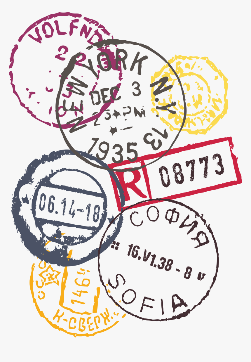 Passport Stamp Png , Png Download - Transparent Background Postage Stamp Png, Png Download, Free Download