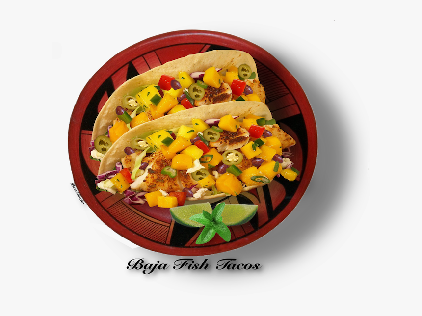 Fish Tacos With Mango Salsa, HD Png Download, Free Download